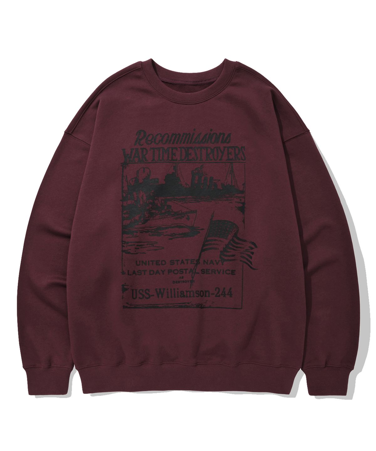 카네이테이(KANEITEI) USS WILLIAMSON 244 CREWNECK (BLACK)