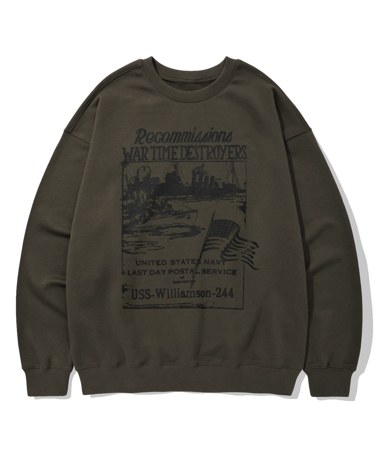 카네이테이(KANEITEI) USS WILLIAMSON 244 CREWNECK (BLACK)