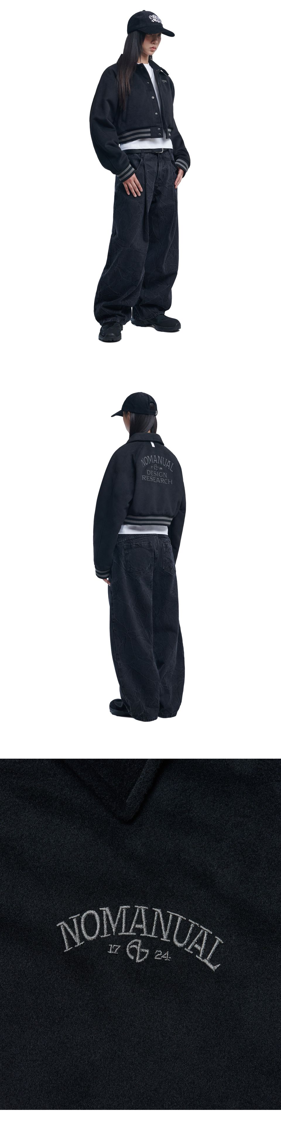 ★NOMANUAL★W.S VARSITY JACKET MUSINSA | NOMANUAL W.S VARSITY JACKET - BLACK