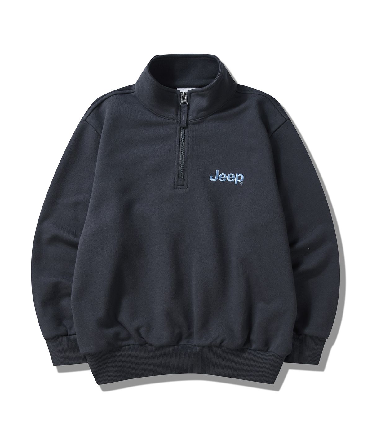 지프키즈(JEEPKIDS) M-Logo 반넥 집업 맨투맨(KP5TSU833DG)