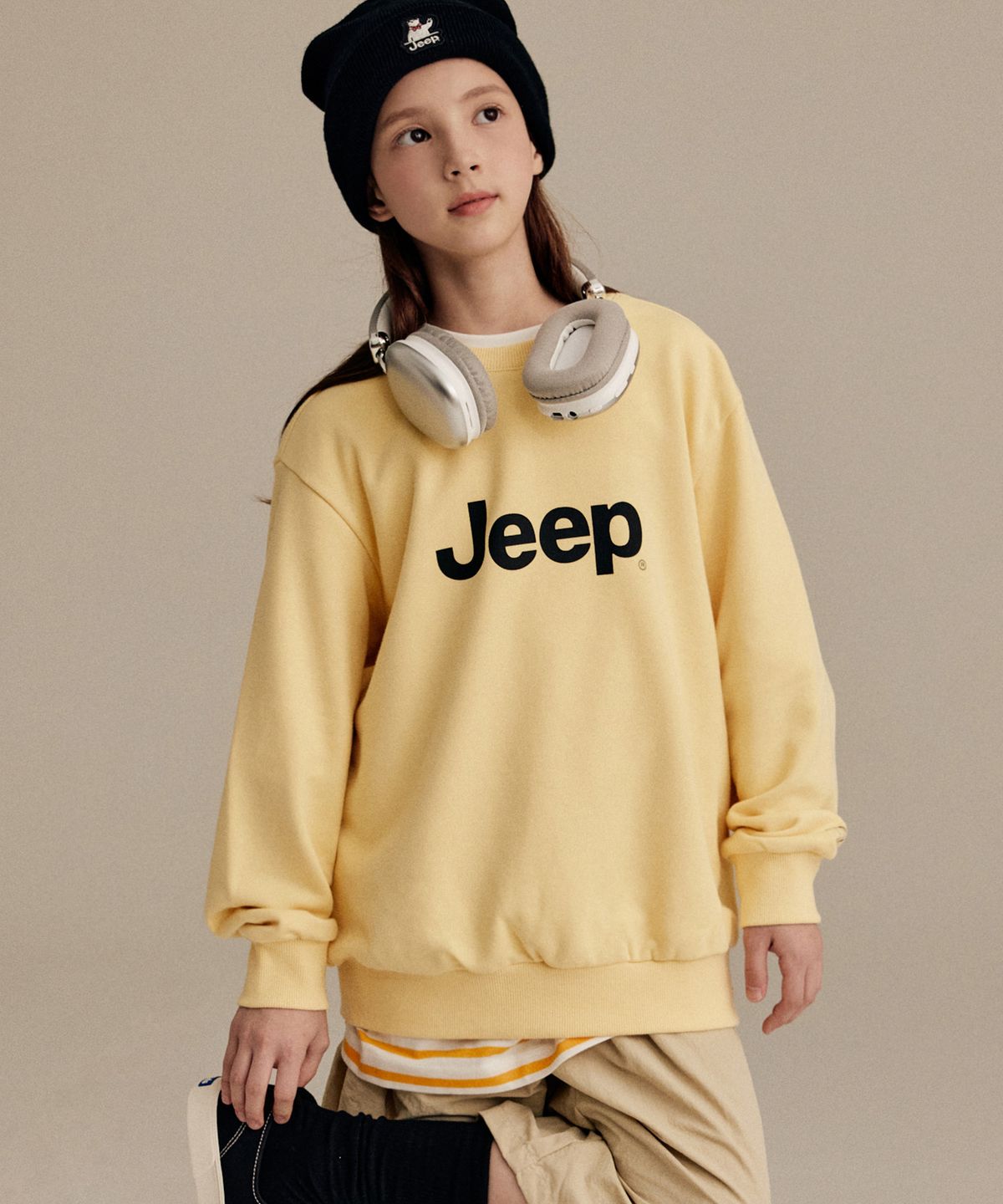 지프키즈(JEEPKIDS) 빅 지프로고 맨투맨(KP5TSU801LY)