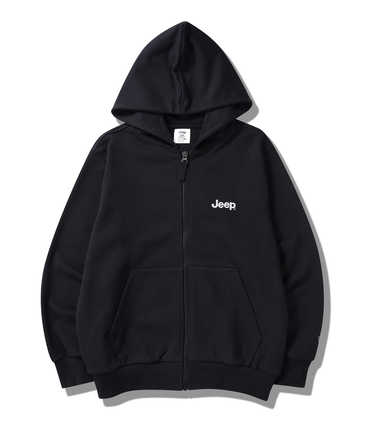 지프키즈(JEEPKIDS) 스몰 지프로고 후드 집업(KP5TZU002BK)