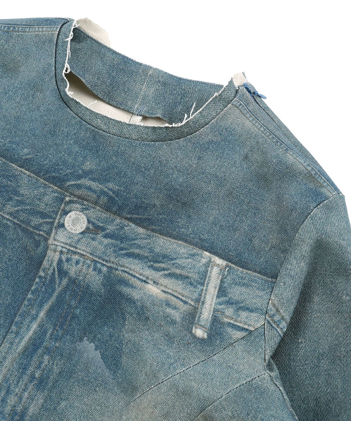 그레일즈(GRAILZ) ILLUSION DENIM TOP [BLUE]