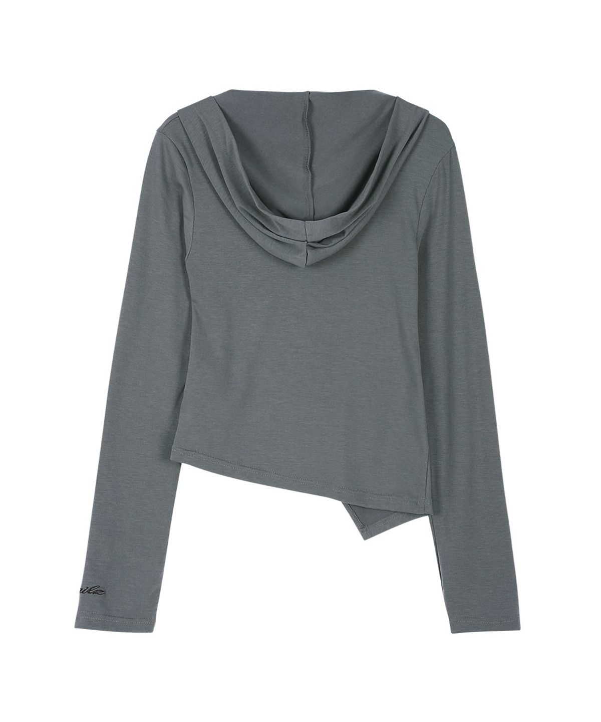 그레일즈(GRAILZ) PIPING COWL NECK HOODIE [CHARCOAL]