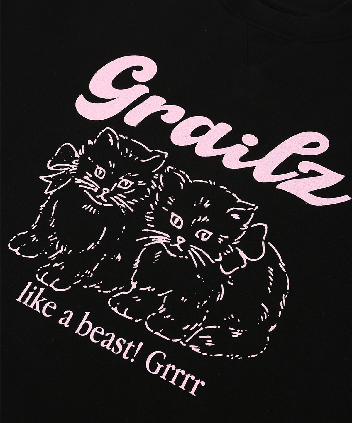 그레일즈(GRAILZ) NEKO DREAM SWEATSHIRT [BLACK]