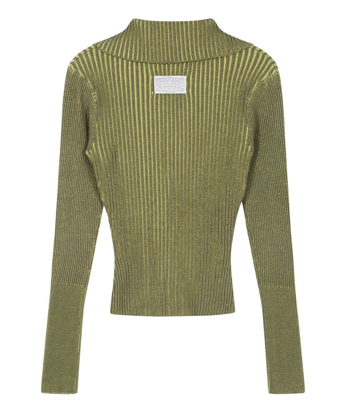 그레일즈(GRAILZ) RIBBED BUTTON UP CARDIGAN [GREEN]