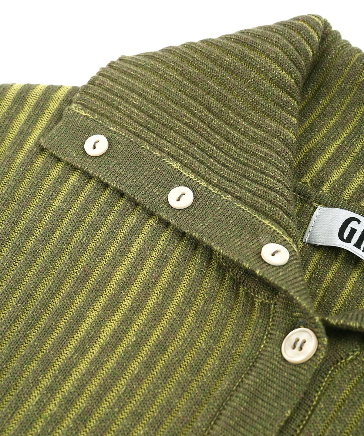 그레일즈(GRAILZ) RIBBED BUTTON UP CARDIGAN [GREEN]