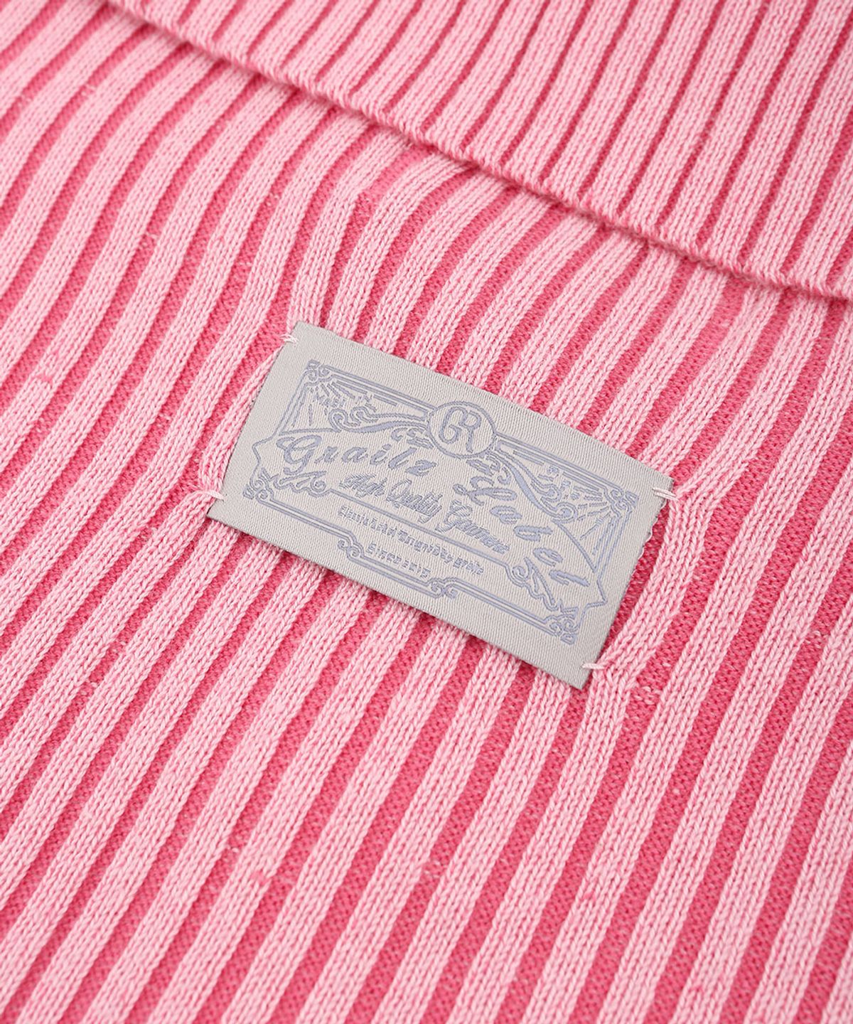 그레일즈(GRAILZ) RIBBED BUTTON UP CARDIGAN [PINK]