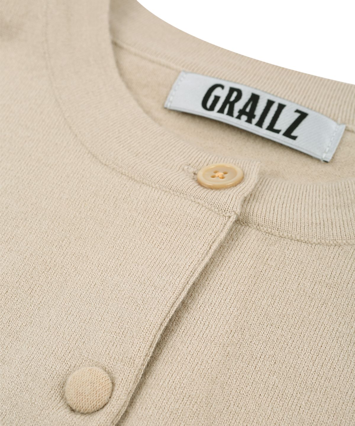 그레일즈(GRAILZ) SIGNATURE HEART CARDIGAN [BEIGE]