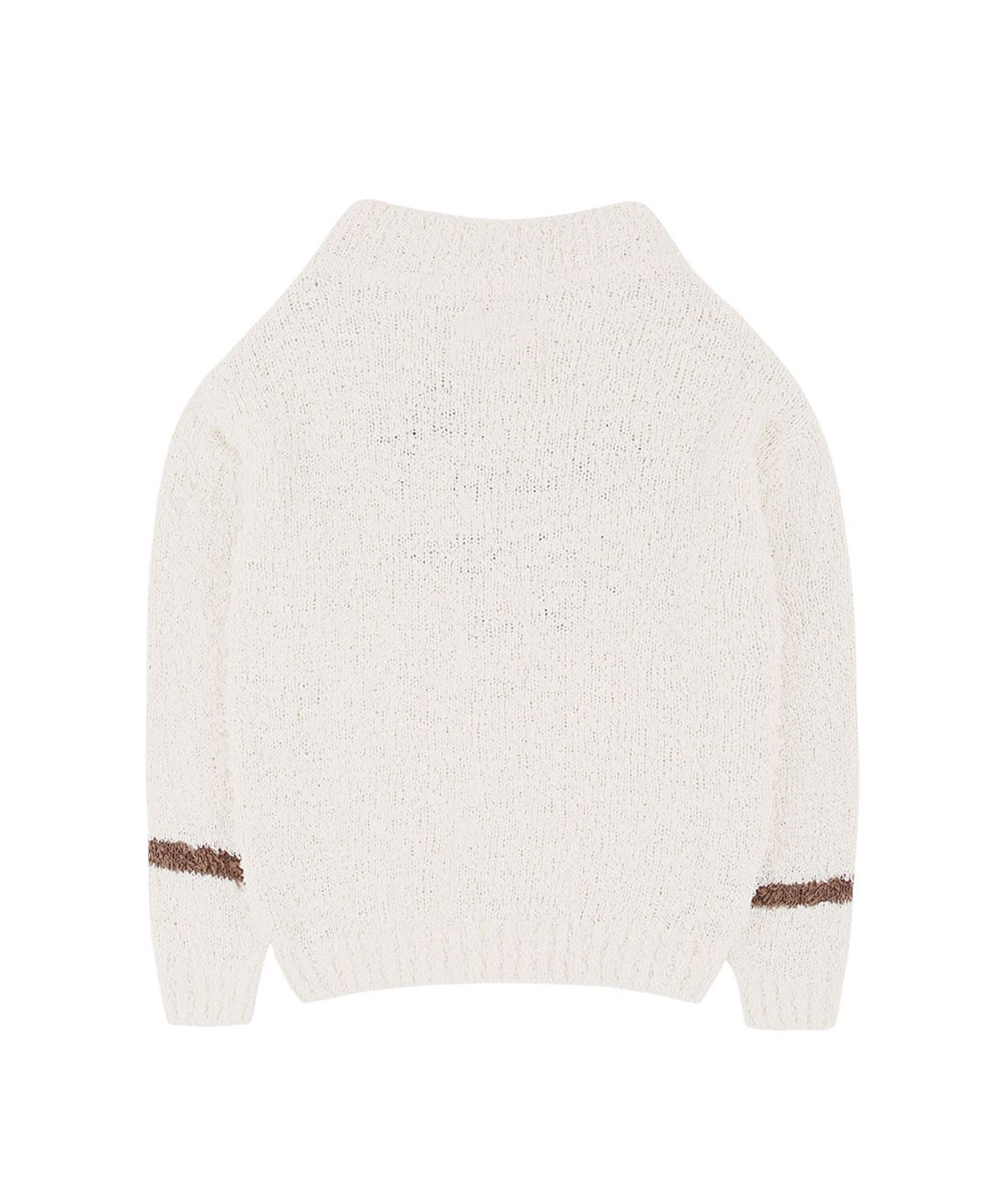 그레일즈(GRAILZ) SIDE RIBBON HALF KNIT [IVORY]
