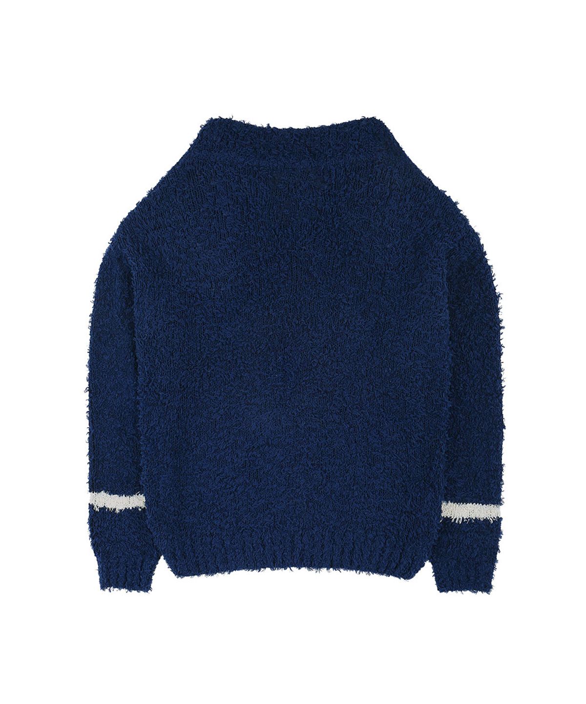 그레일즈(GRAILZ) SIDE RIBBON HALF KNIT [NAVY]