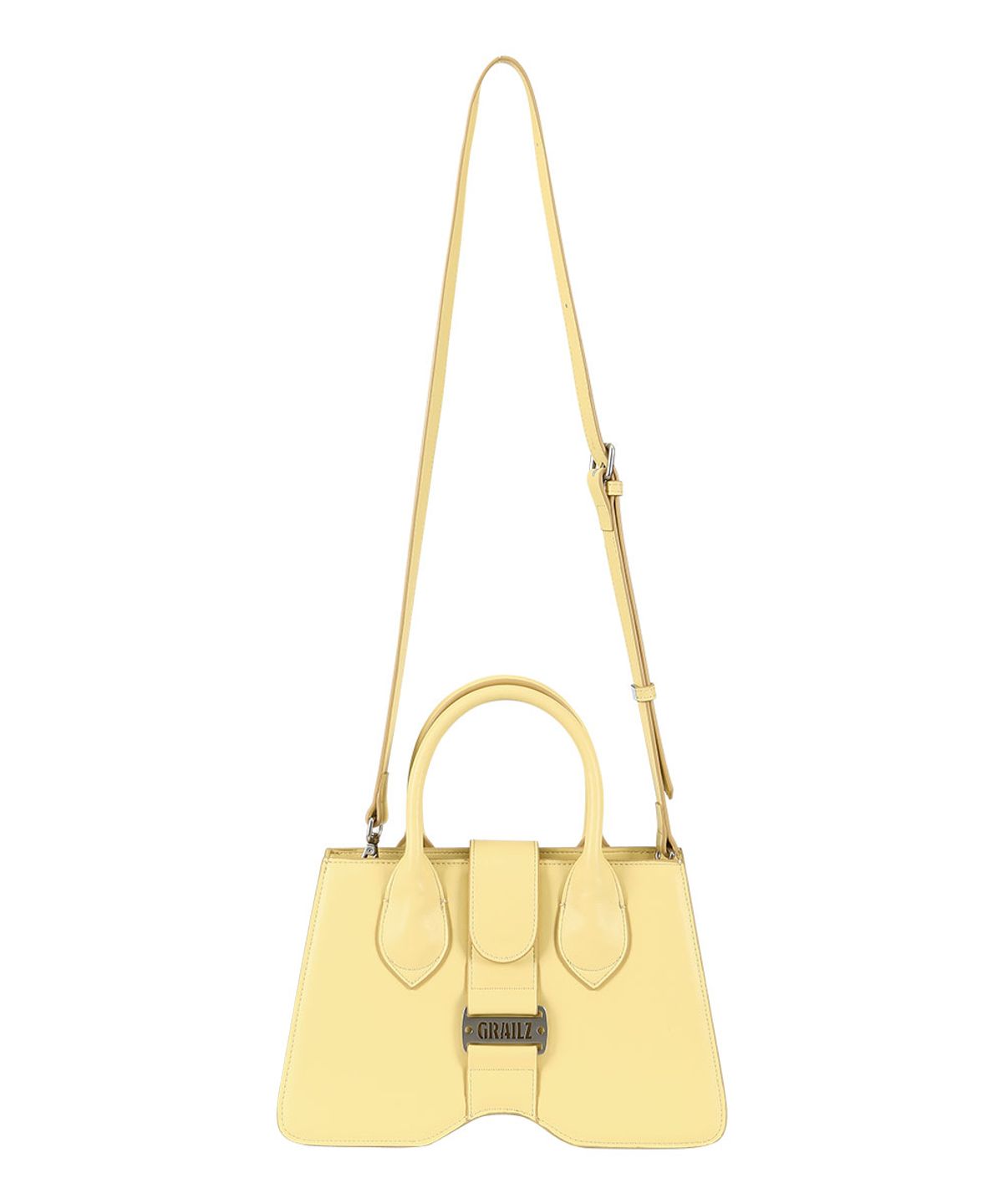 그레일즈(GRAILZ) LUXE FIORE LEATHER BAG [LIGHT YELLOW]
