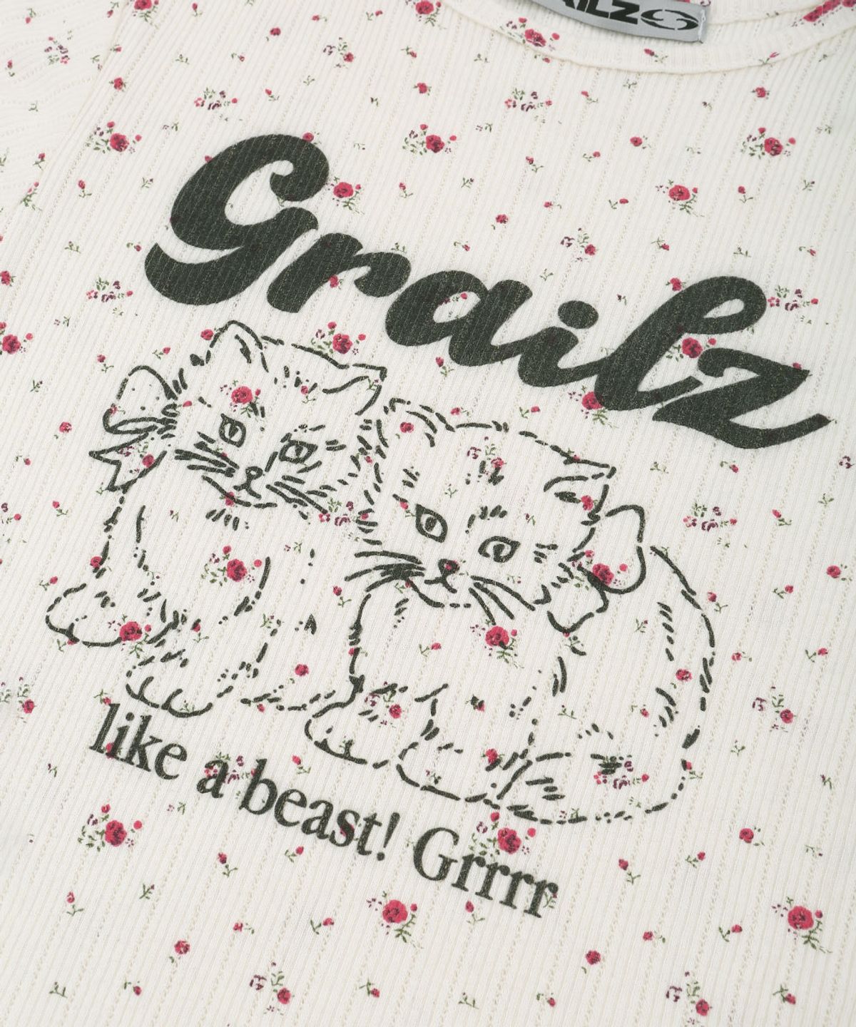 그레일즈(GRAILZ) NEKO DREAM BABY T-SHIRTS [FLOWER]