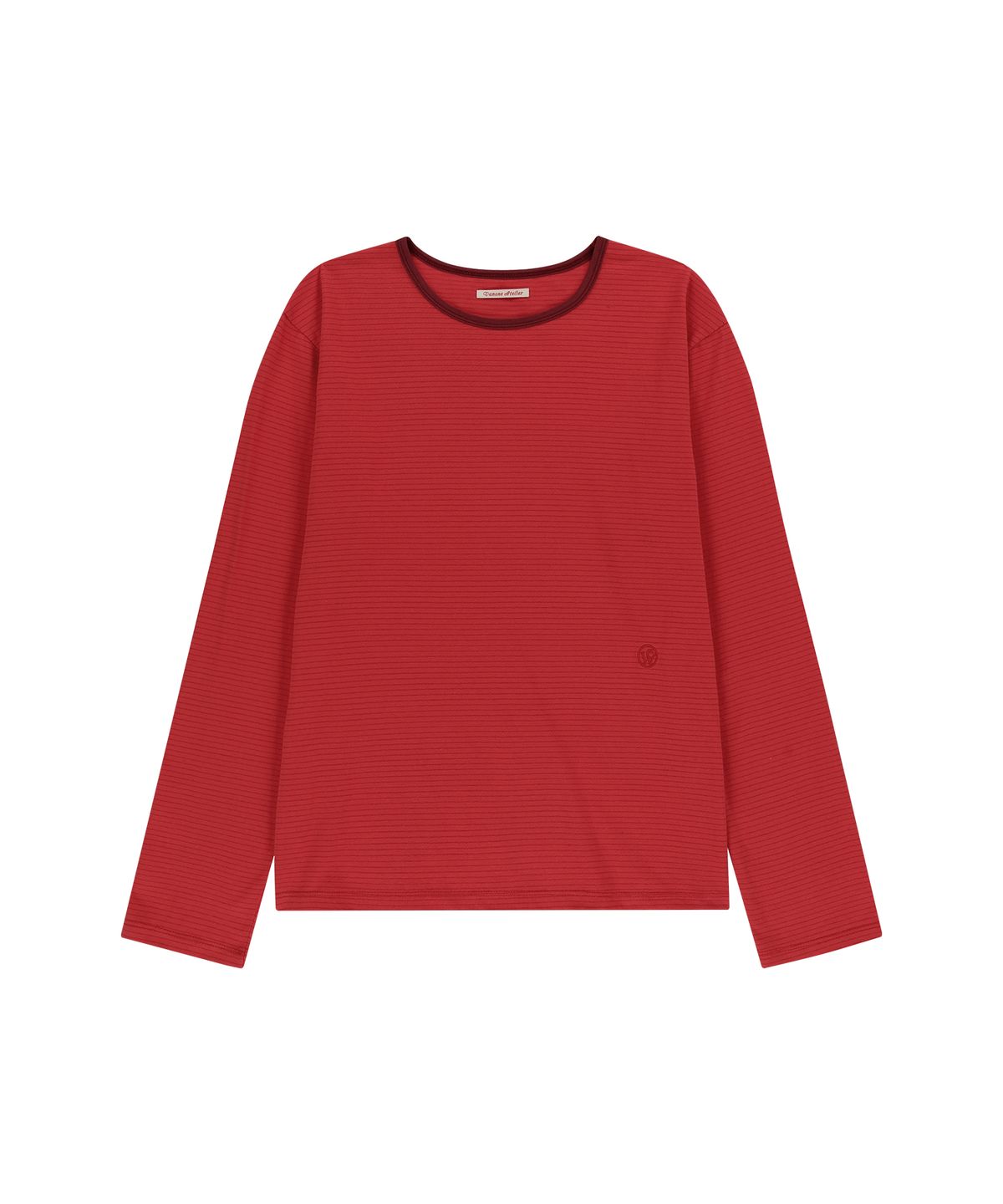 반원 아틀리에(VANONE ATELIER) A3497 스트라이프 티셔츠_Red