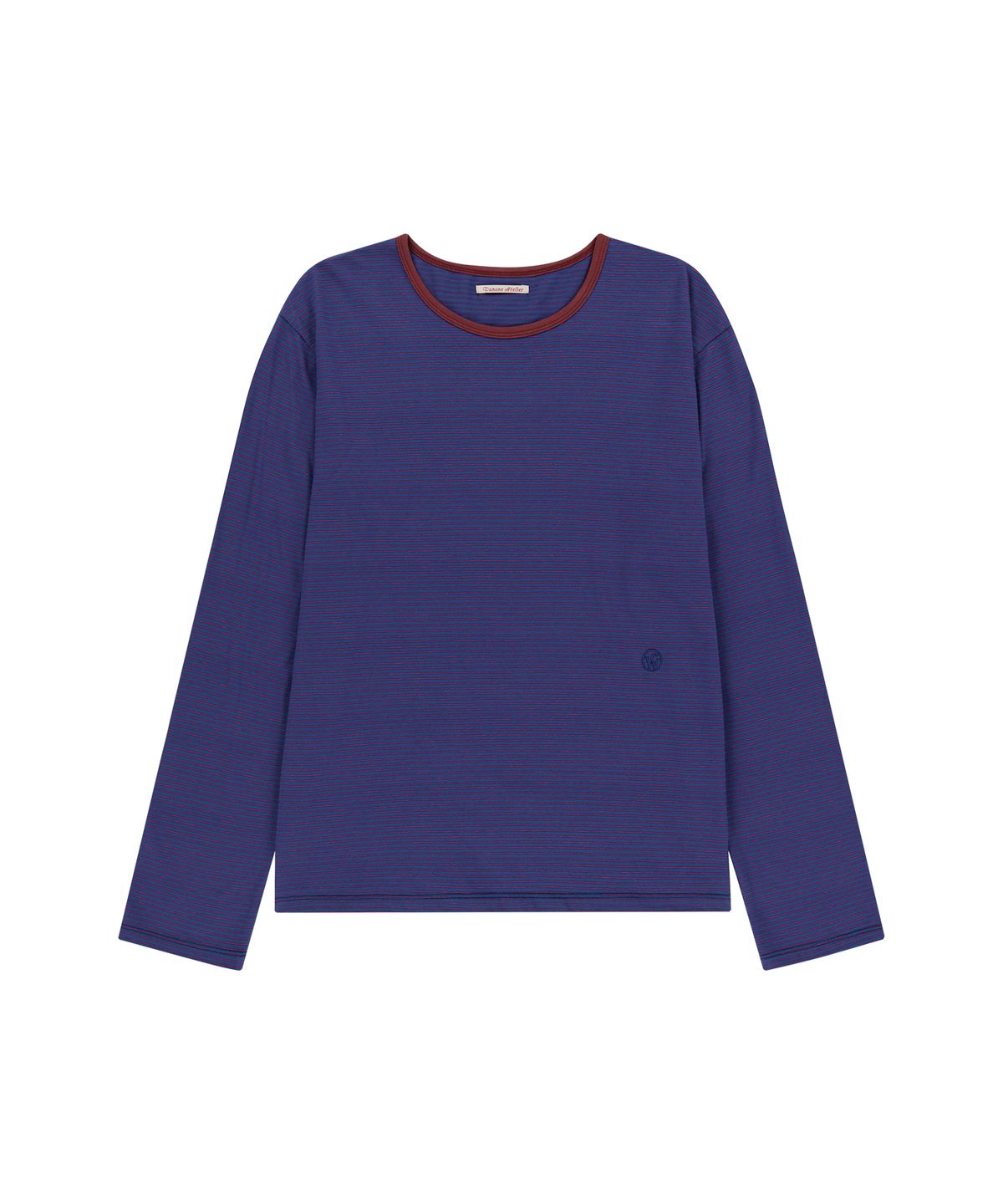반원 아틀리에(VANONE ATELIER) A3497 스트라이프 티셔츠_Blue