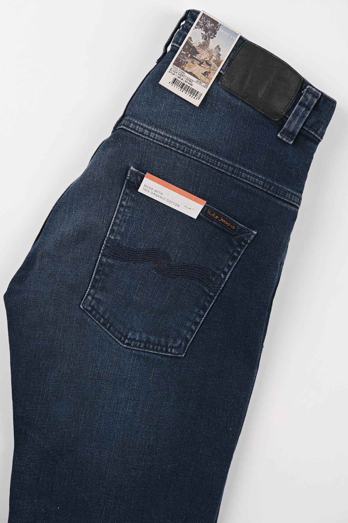 누디진(NUDIEJEANS) 씬핀 Black Weft Indigo / 112918