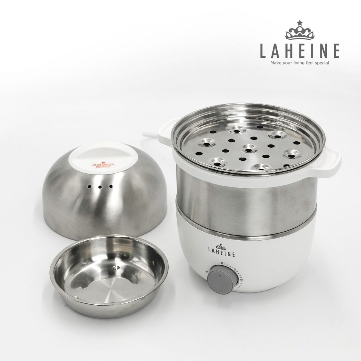 라헨느(LAHEINE) 더 퀸 304 올스텐 2단 멀티 계란찜기