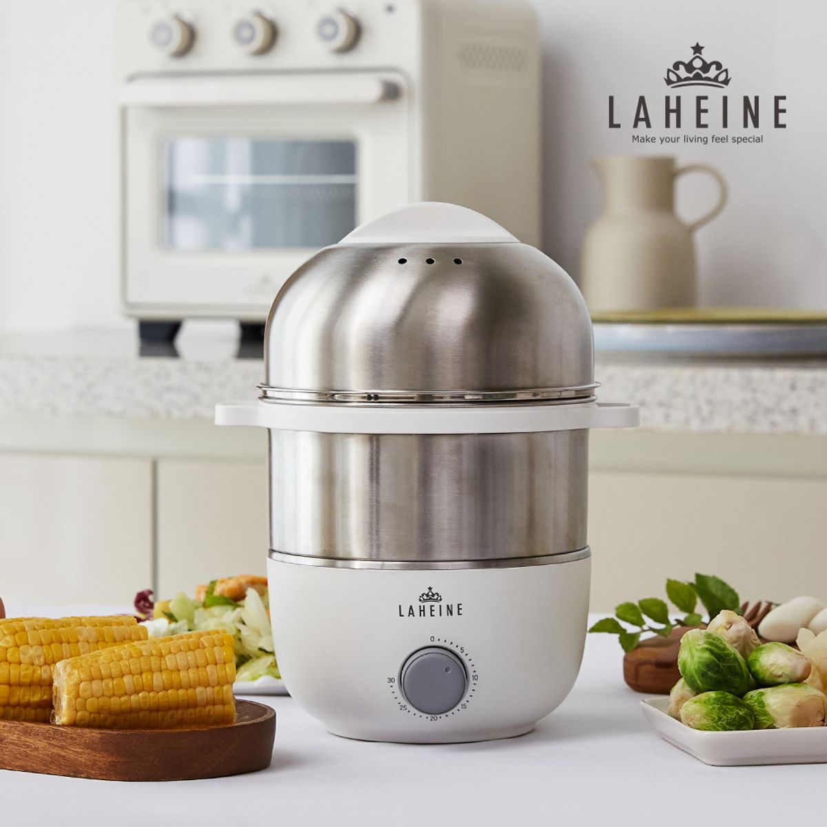라헨느(LAHEINE) 더 퀸 304 올스텐 2단 멀티 계란찜기