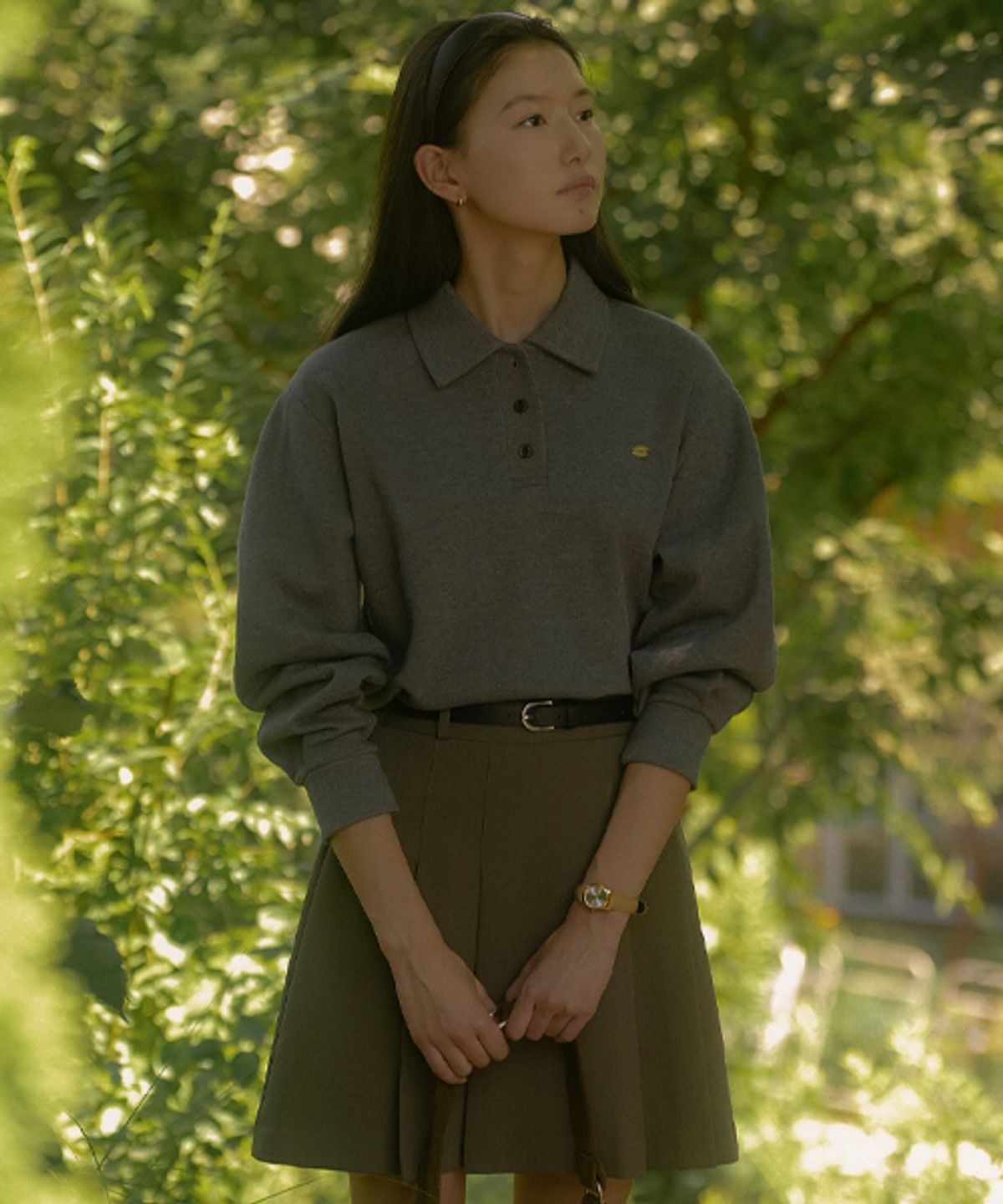 틸아이다이(TILL I DIE) Volume sleeve collar pique t-shirt_3color