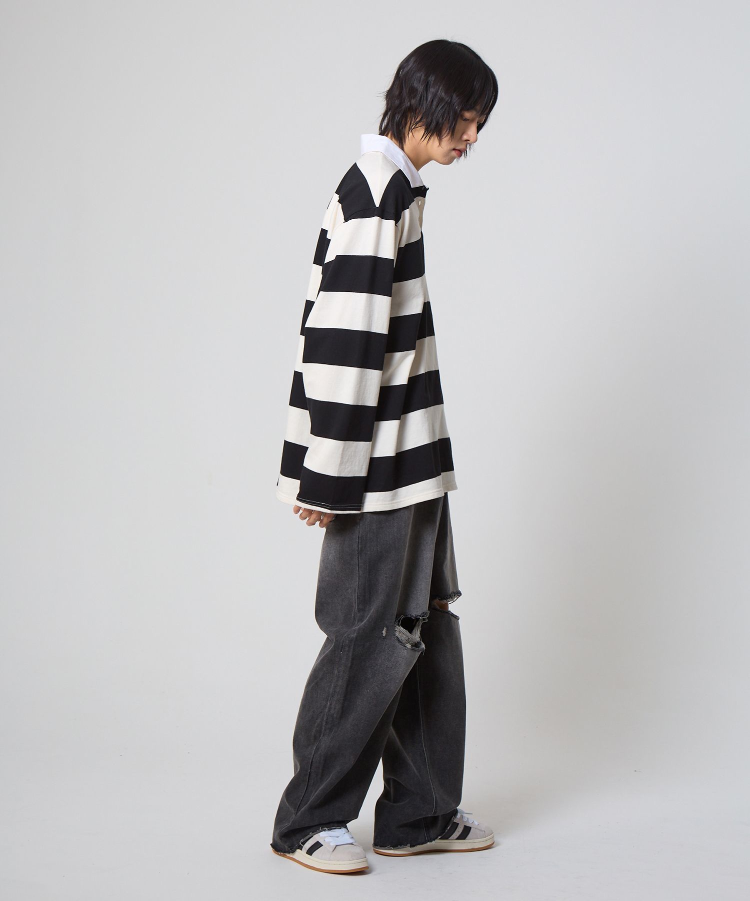◆UNKNOWN PLANET◆ Side belted destroyed wide denim pants li MUSINSA | UNKNOWN PLANET Side Belted Destroyed Wide Denim