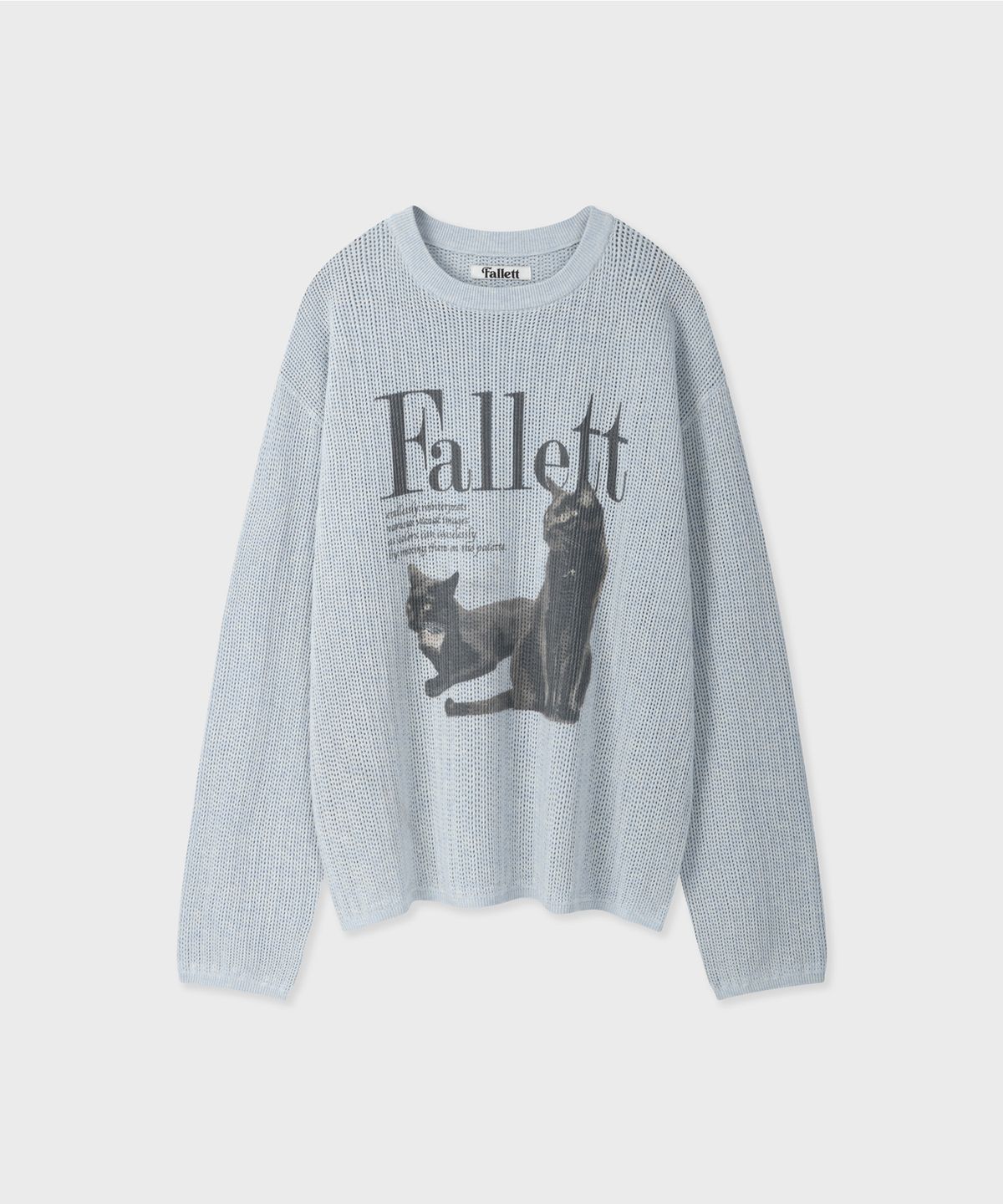 팔렛(FALLETT) 듀스 네로 스카시 니트 스카이 블루