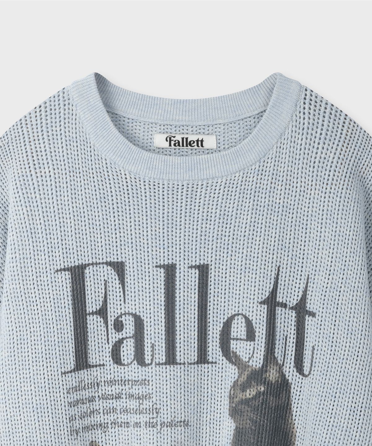팔렛(FALLETT) 듀스 네로 스카시 니트 스카이 블루