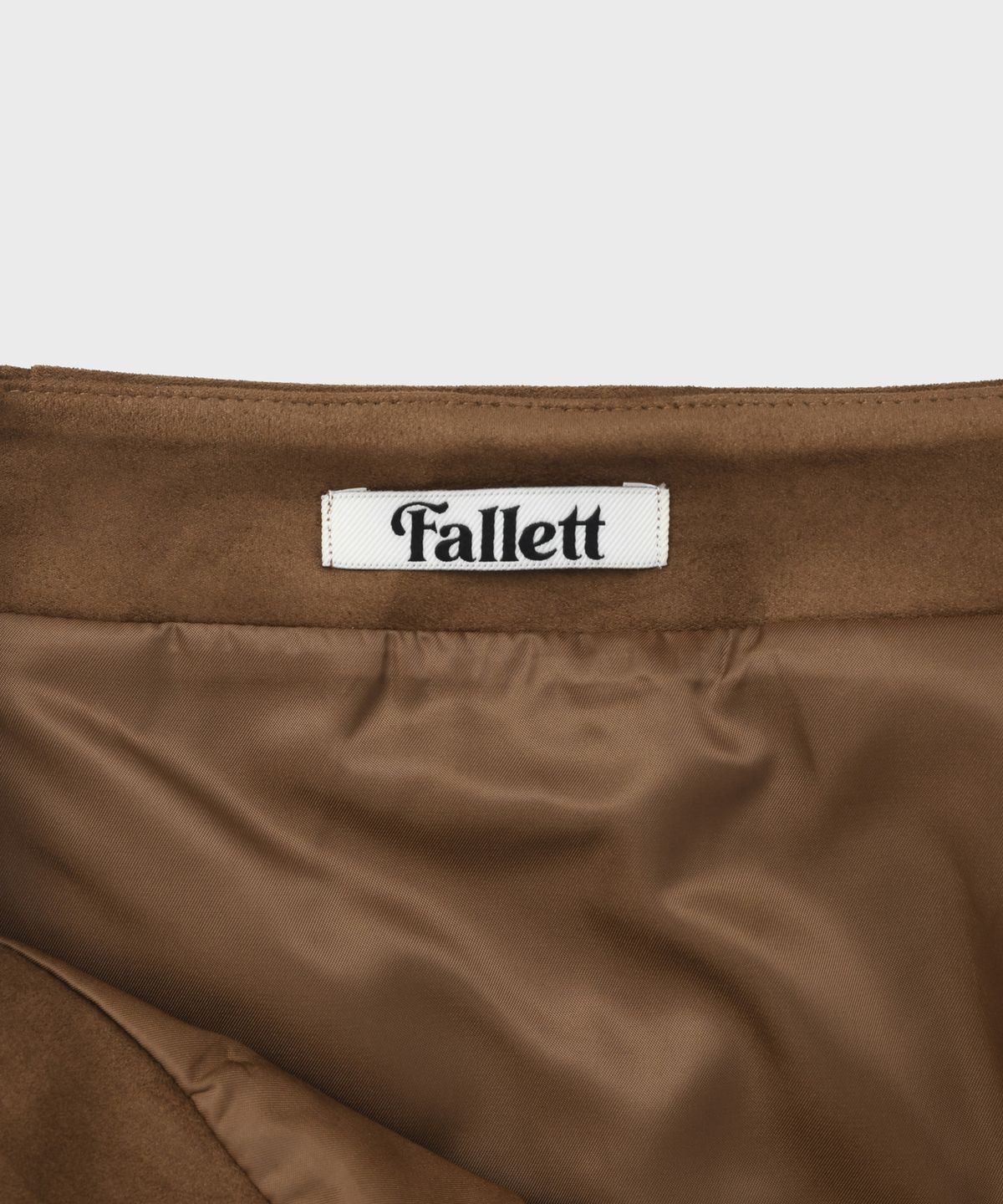 팔렛(FALLETT) 스웨이드 미니 스커트 브라운