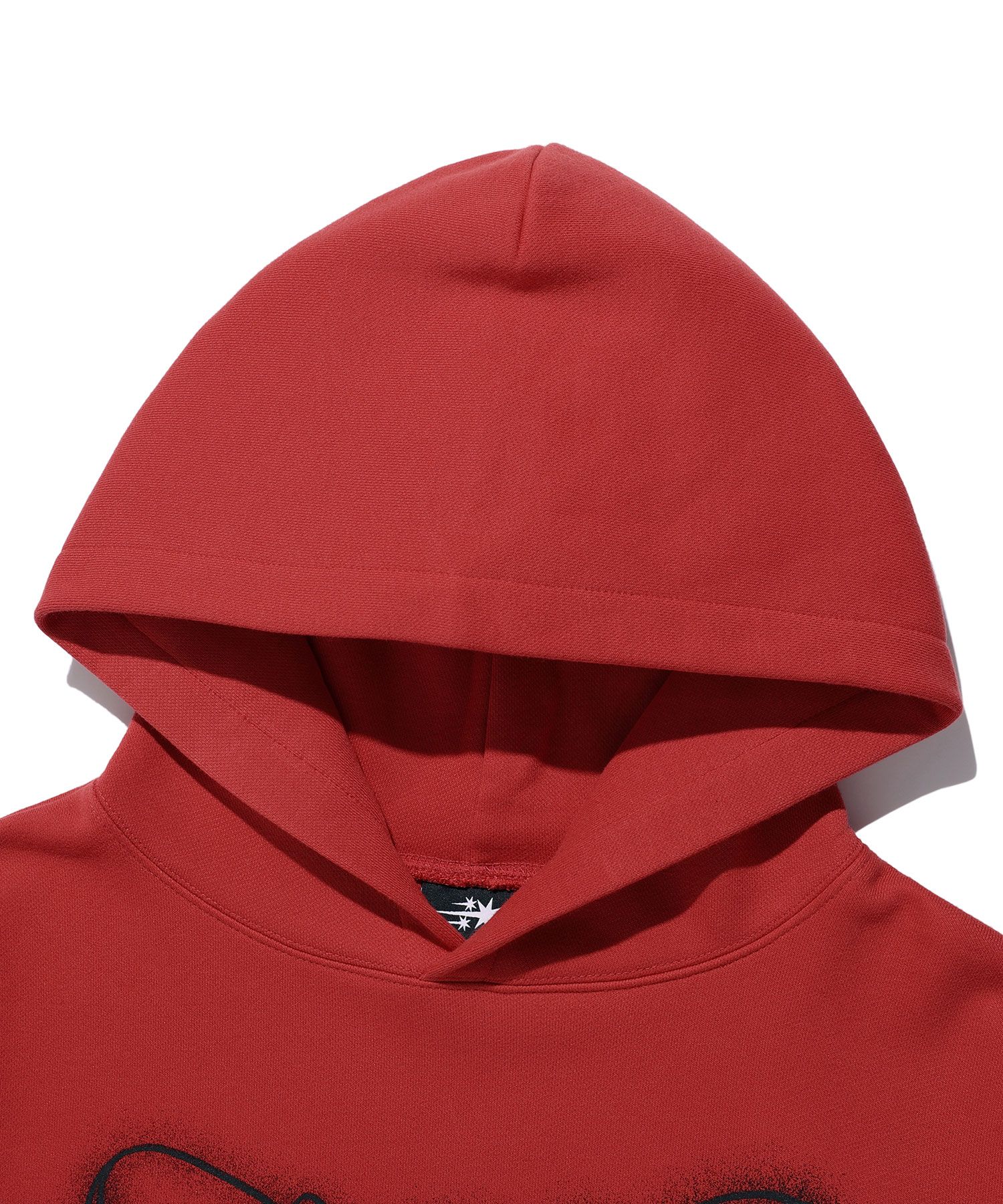 MUSINSA | NICE GHOST CLUB SKULL RIBBON HOODIE_RED(NG2EFUM403A)
