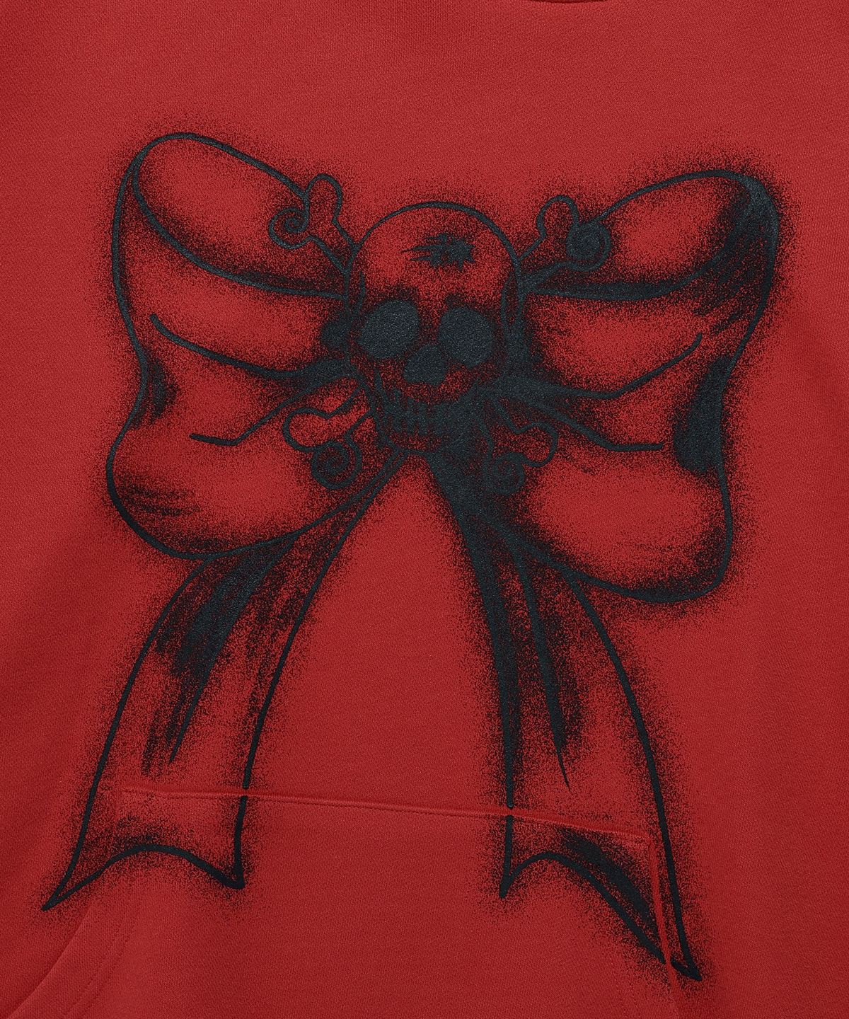 나이스고스트클럽(NICEGHOSTCLUB) SKULL RIBBON HOODIE_RED(NG2EFUM403A)