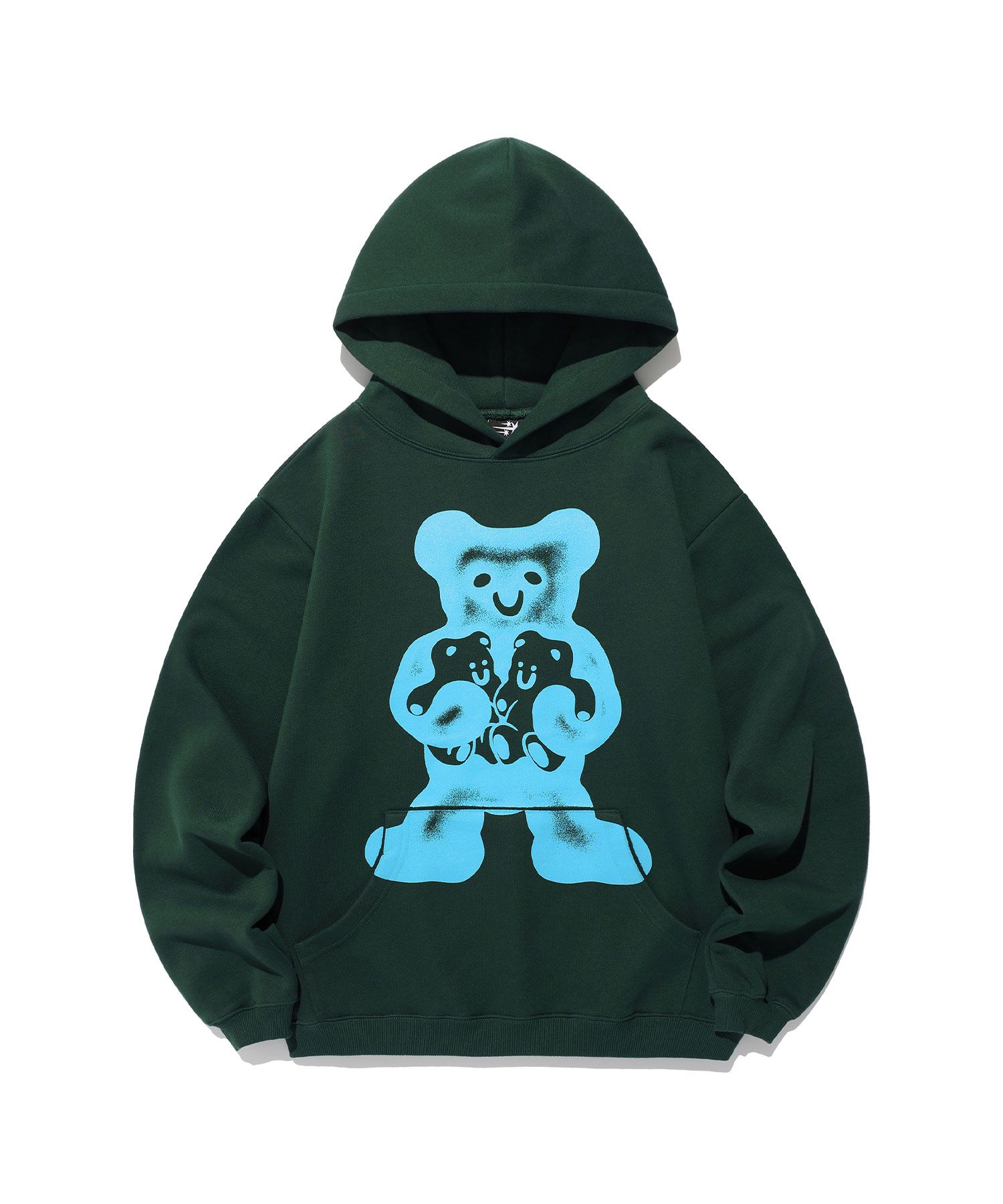 ★Nice Ghost Club★BUNNYBEAR SPRAY ARTWORK HOODIE MUSINSA | NICE GHOST CLUB 3 GUMMY BEARS HOODIE_GREEN
