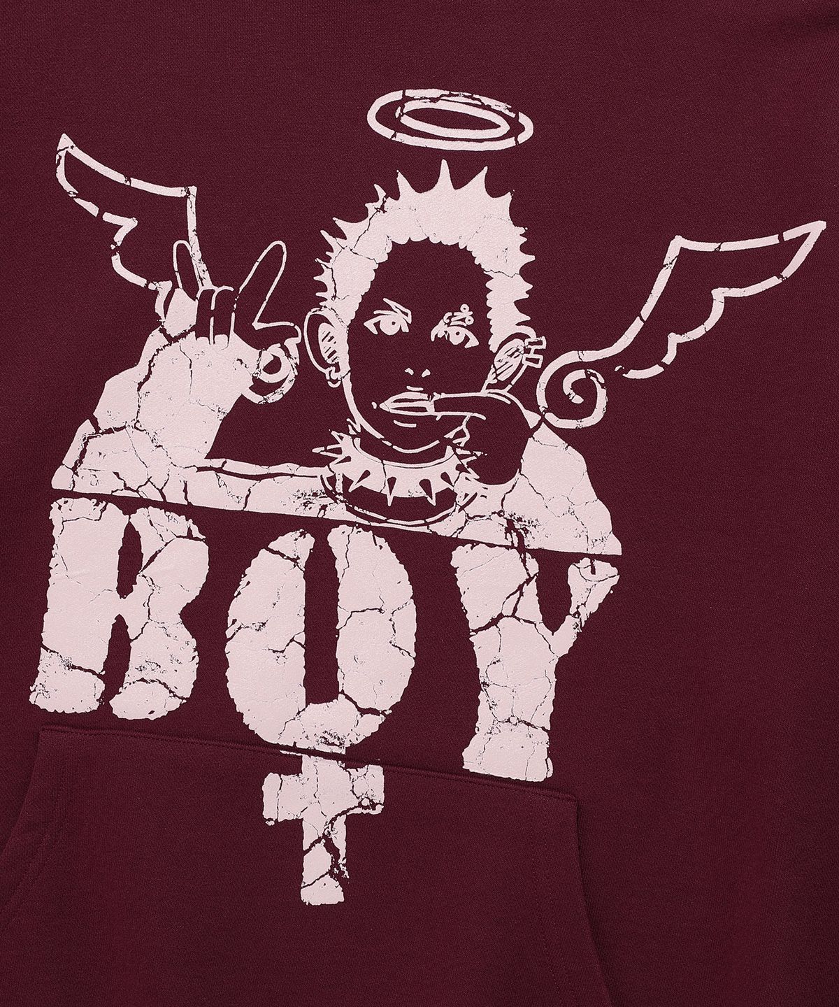 나이스고스트클럽(NICEGHOSTCLUB) ANGEL BOY HOODIE_BURGUNDY(NG2EFUM413A)