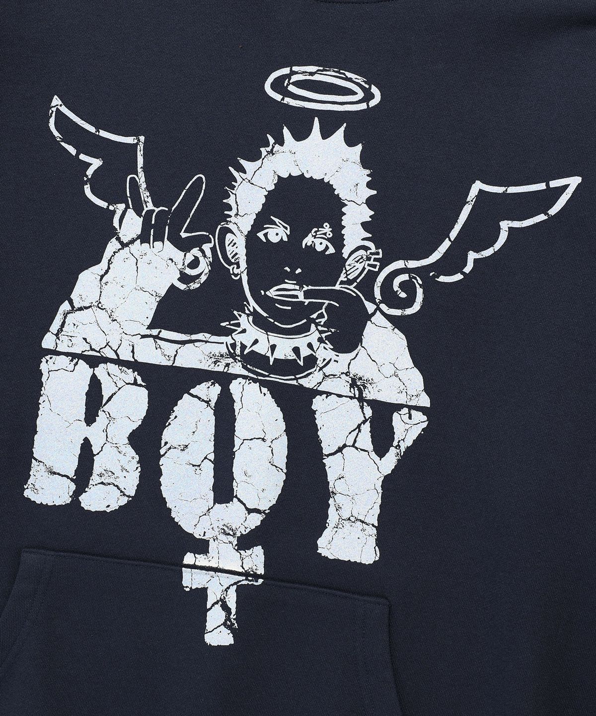 나이스고스트클럽(NICEGHOSTCLUB) ANGEL BOY HOODIE_NAVY(NG2EFUM413A)