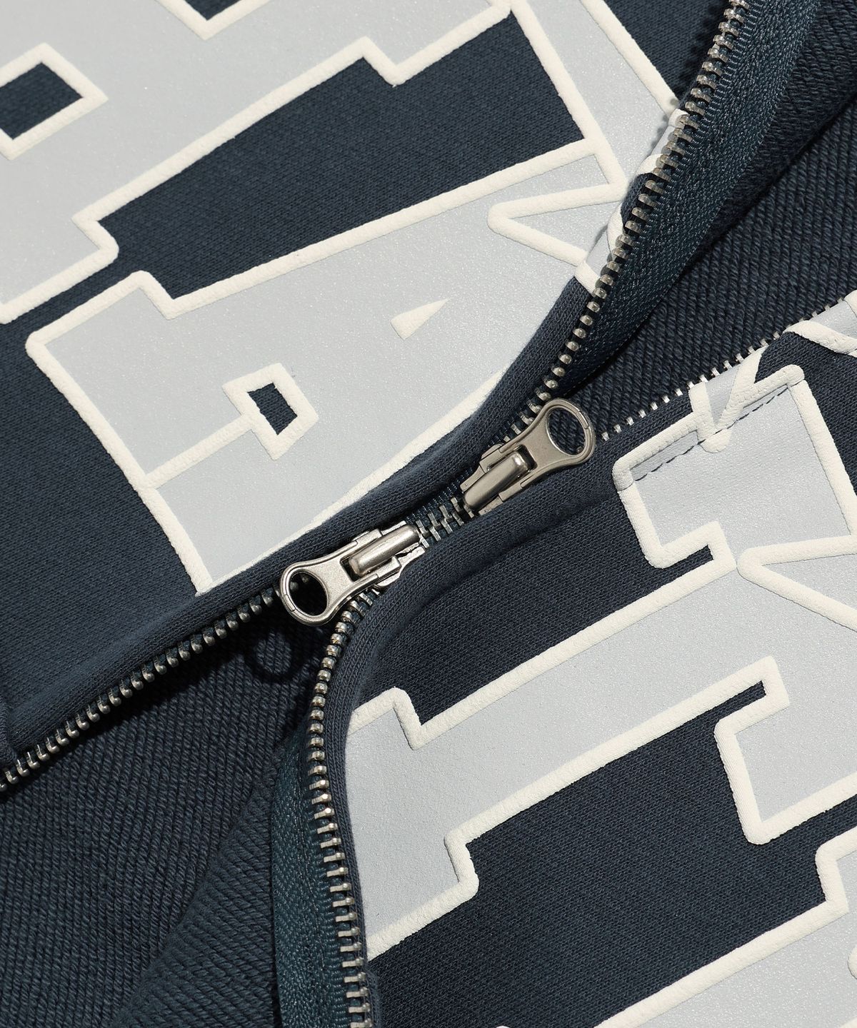 나이스고스트클럽(NICEGHOSTCLUB) 3STARS HATE HOODIE ZIP UP_NAVY(NG2EFUM481A)