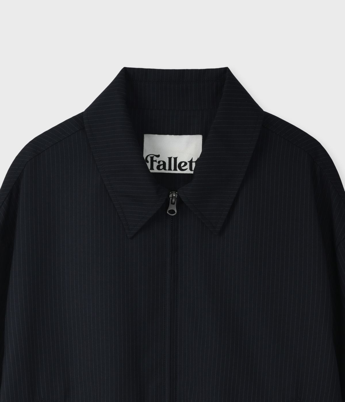 팔렛(FALLETT) 오버핏 투웨이 블루종 스트라이프 네이비