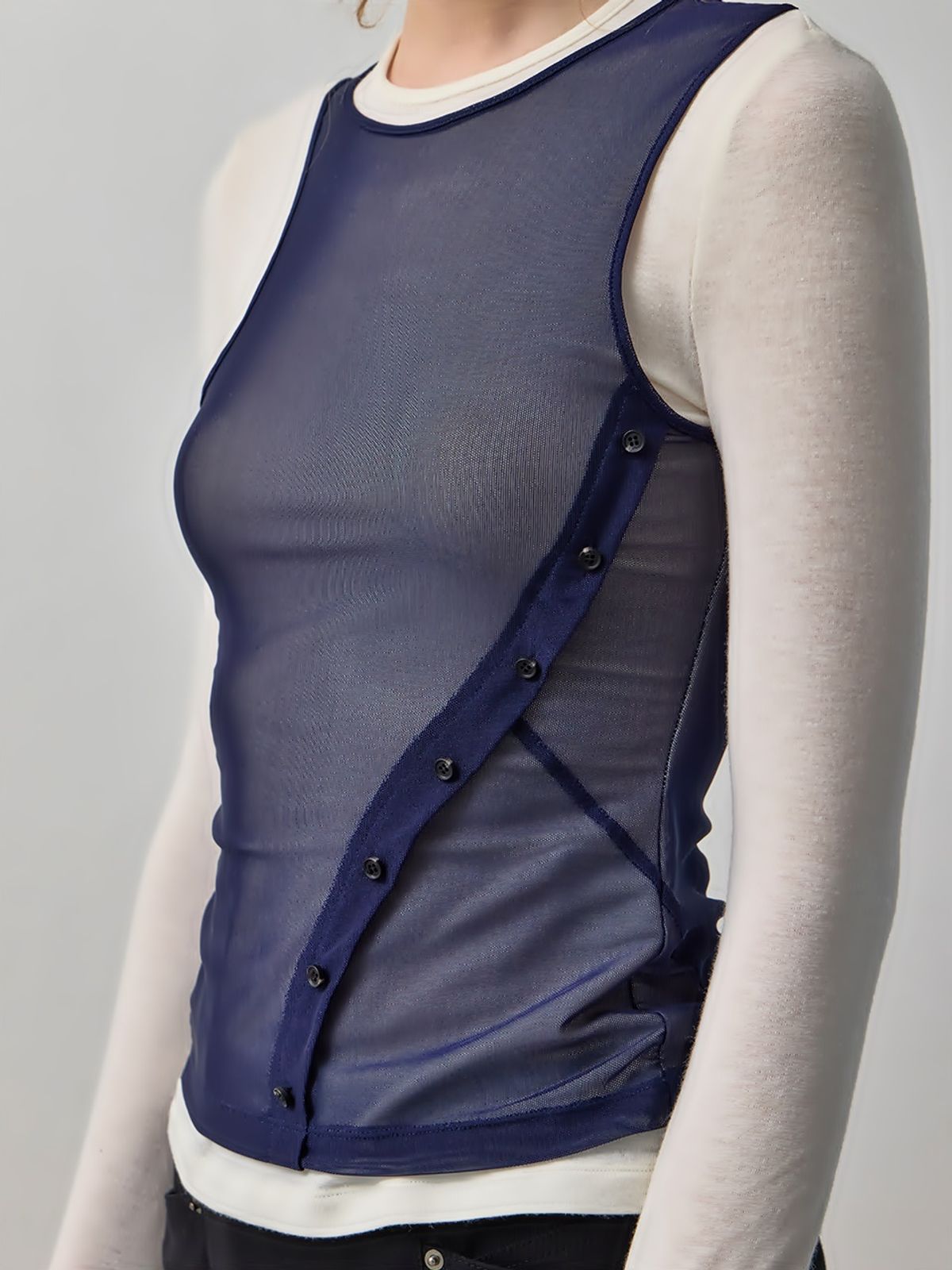 퍼블리카엑스(PUBLICKA X) FREYA TOP IVORY + NAVY