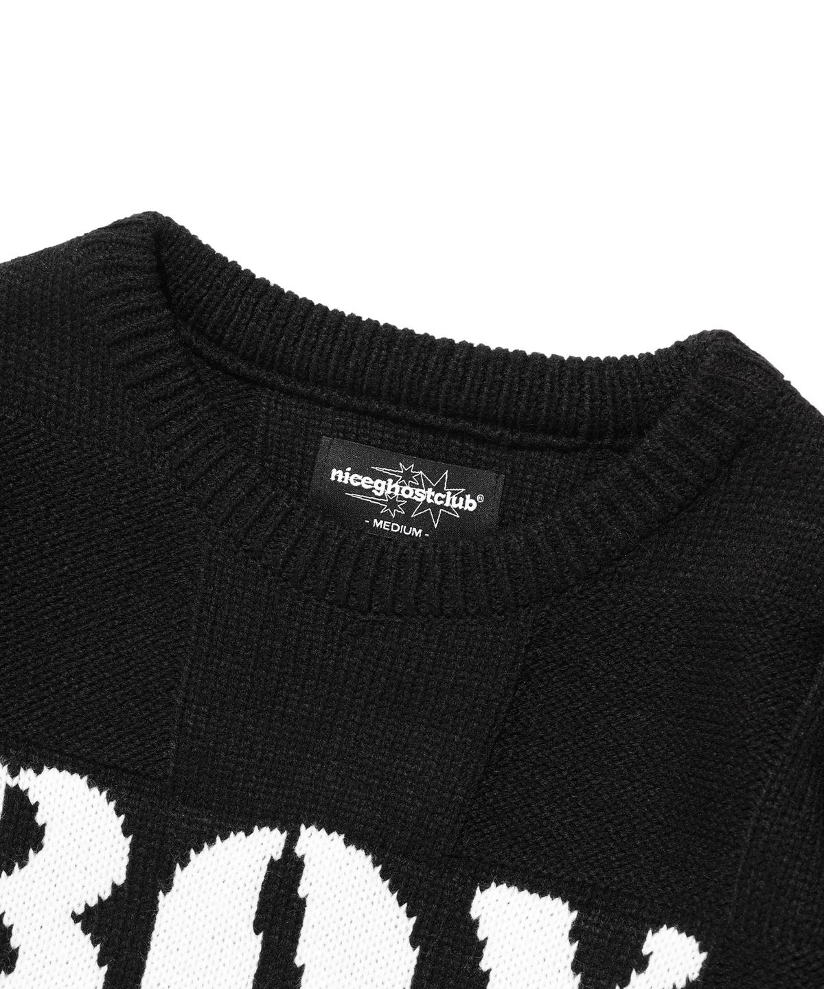 나이스고스트클럽(NICEGHOSTCLUB) BOY L/S KNIT TEE_BLACK(NG2EFUK607A)
