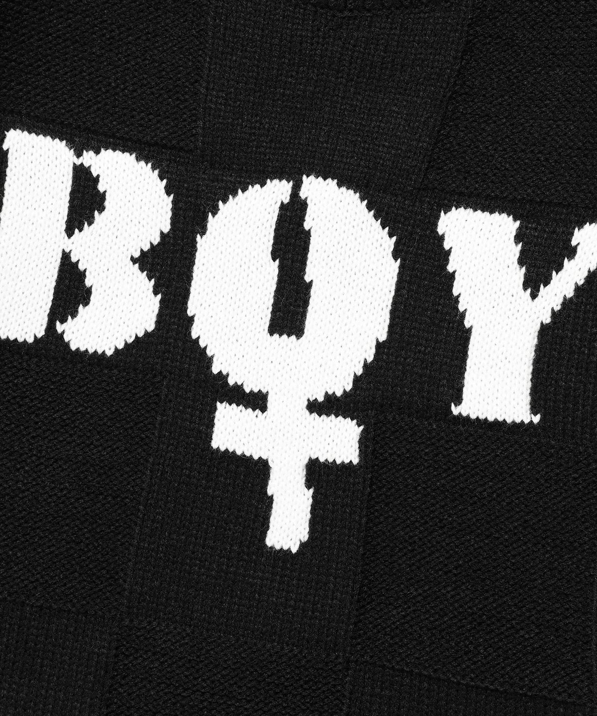 나이스고스트클럽(NICEGHOSTCLUB) BOY L/S KNIT TEE_BLACK(NG2EFUK607A)