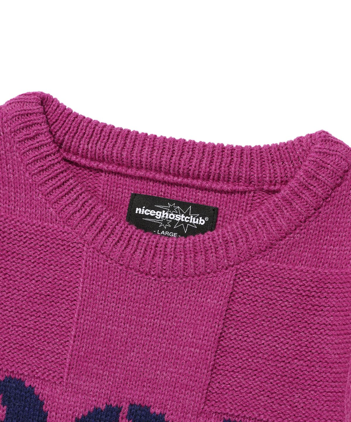 나이스고스트클럽(NICEGHOSTCLUB) BOY L/S KNIT TEE_PINK(NG2EFUK607A)