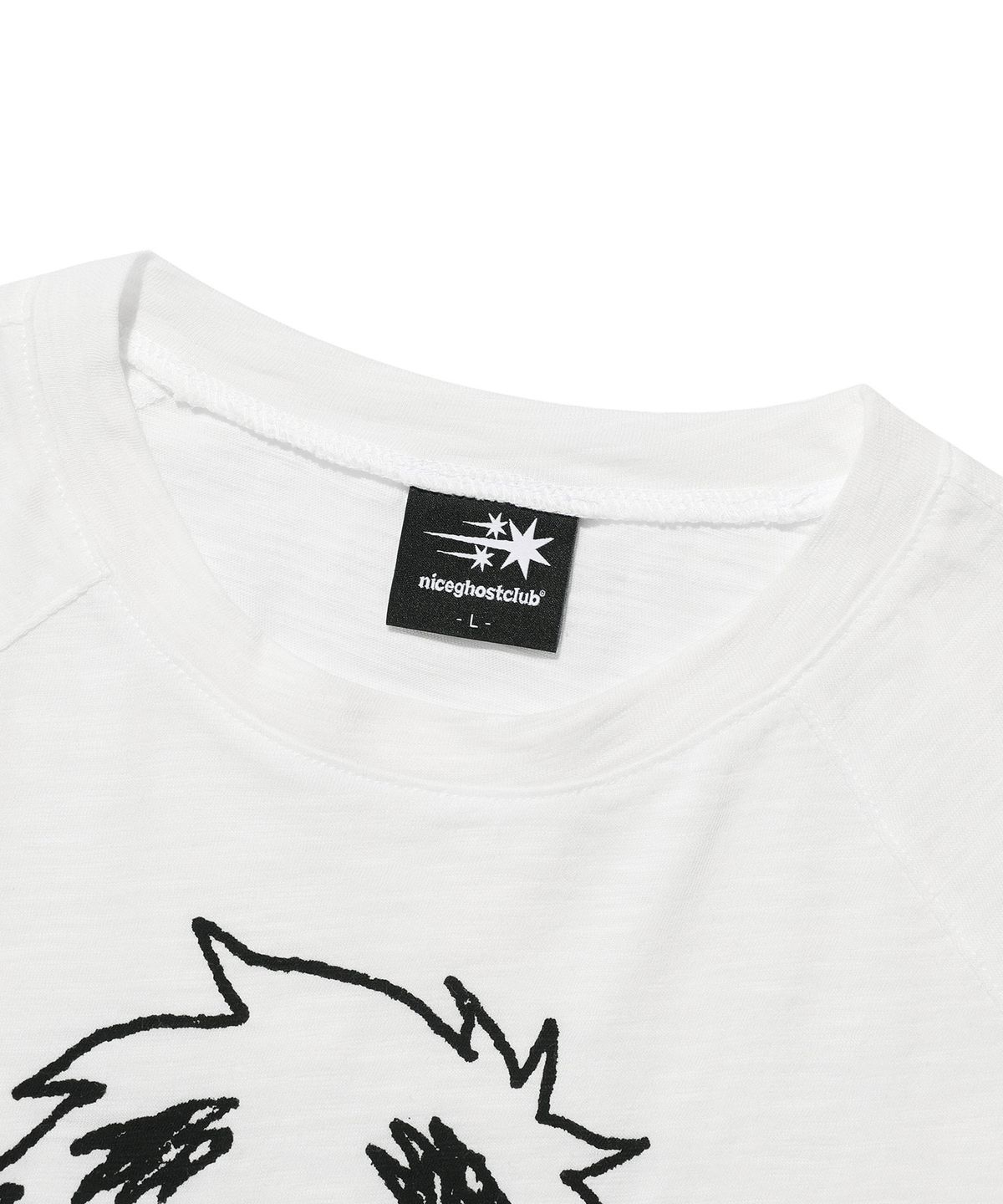나이스고스트클럽(NICEGHOSTCLUB) LITTLE GHOST SLIM L/S TEE_WHITE(NG2EFUT553A)