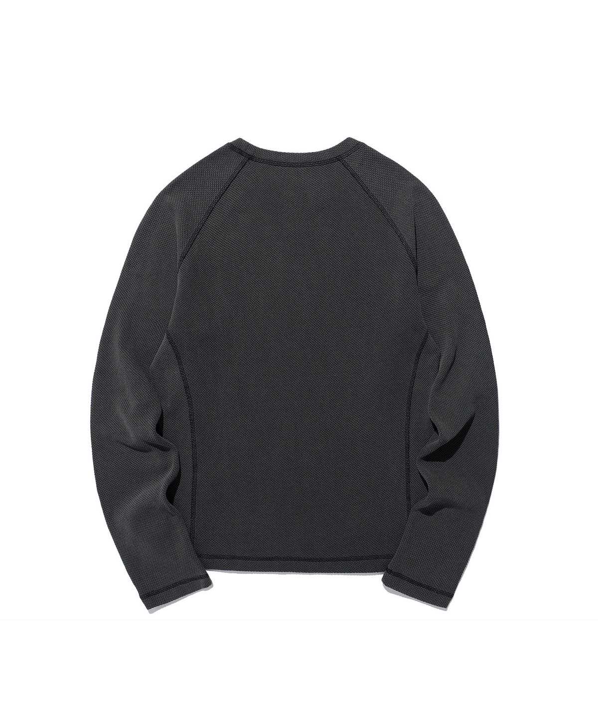 나이스고스트클럽(NICEGHOSTCLUB) SKULL RIBBON WAFFLE L/S TEE_CHARCOAL(NG2EFUT557A)