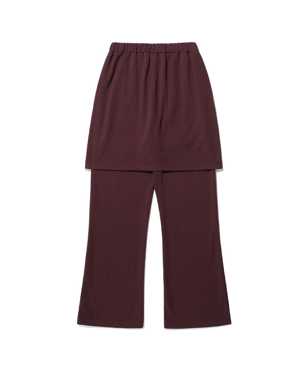 나이스고스트클럽(NICEGHOSTCLUB) LOGO SWEAT LAYERED PANTS_BURGUNDY(NG2DFUPA91A)