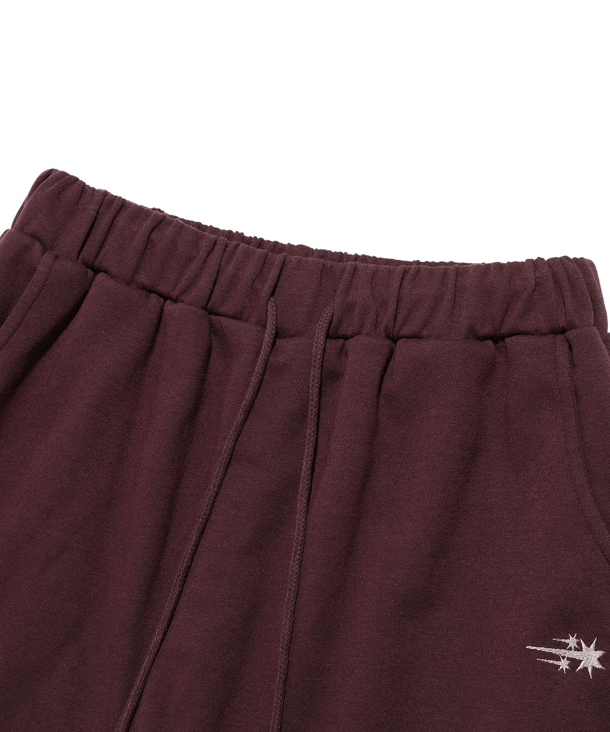 나이스고스트클럽(NICEGHOSTCLUB) LOGO SWEAT LAYERED PANTS_BURGUNDY(NG2DFUPA91A)