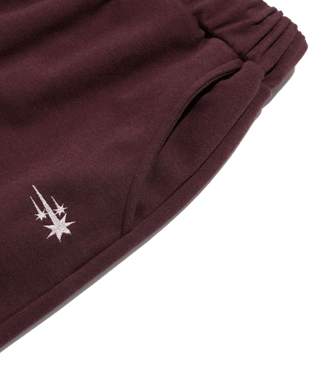 나이스고스트클럽(NICEGHOSTCLUB) LOGO SWEAT LAYERED PANTS_BURGUNDY(NG2DFUPA91A)