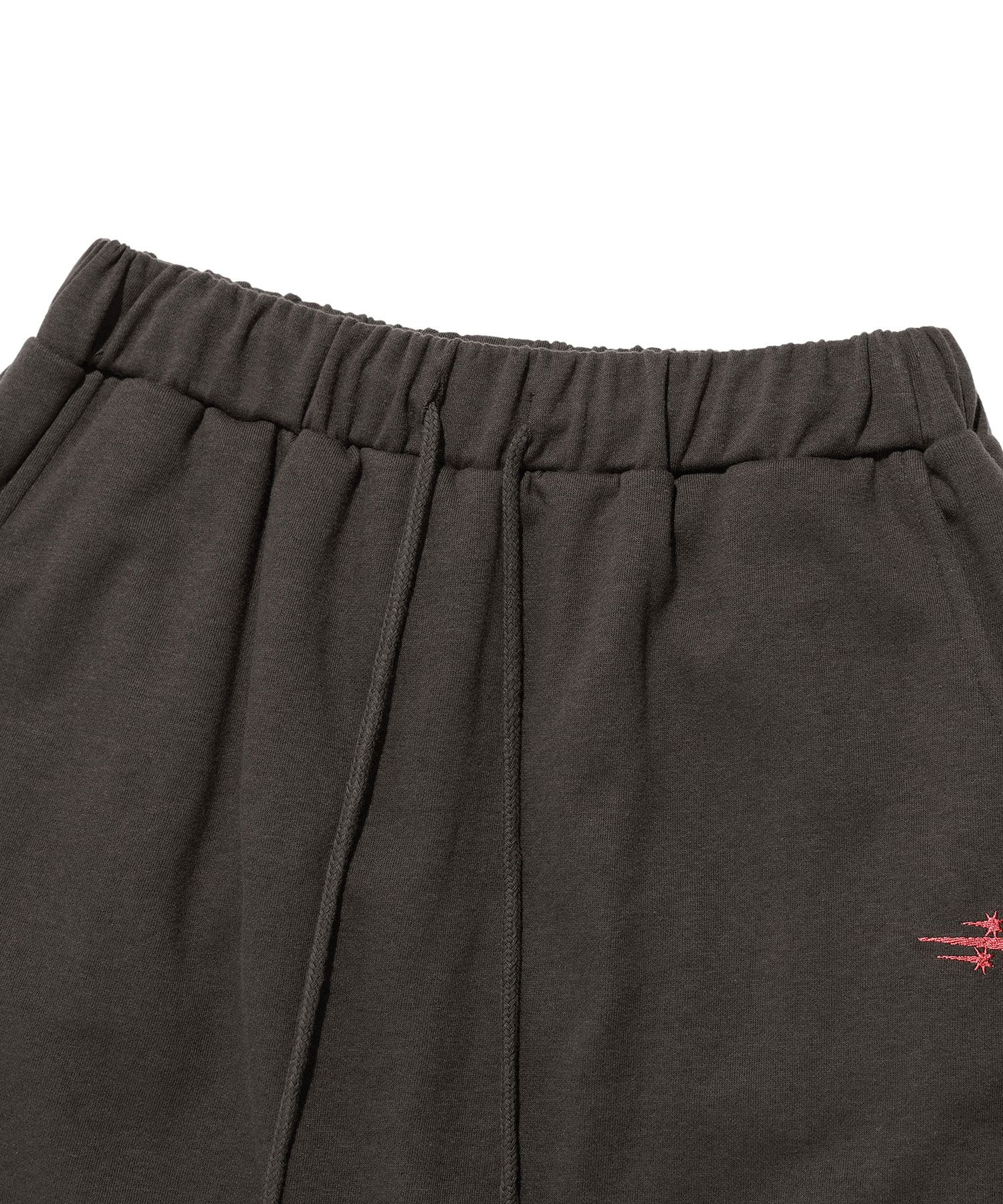 MUSINSA | NICE GHOST CLUB LOGO SWEAT LAYERED PANTS_CHARCOAL