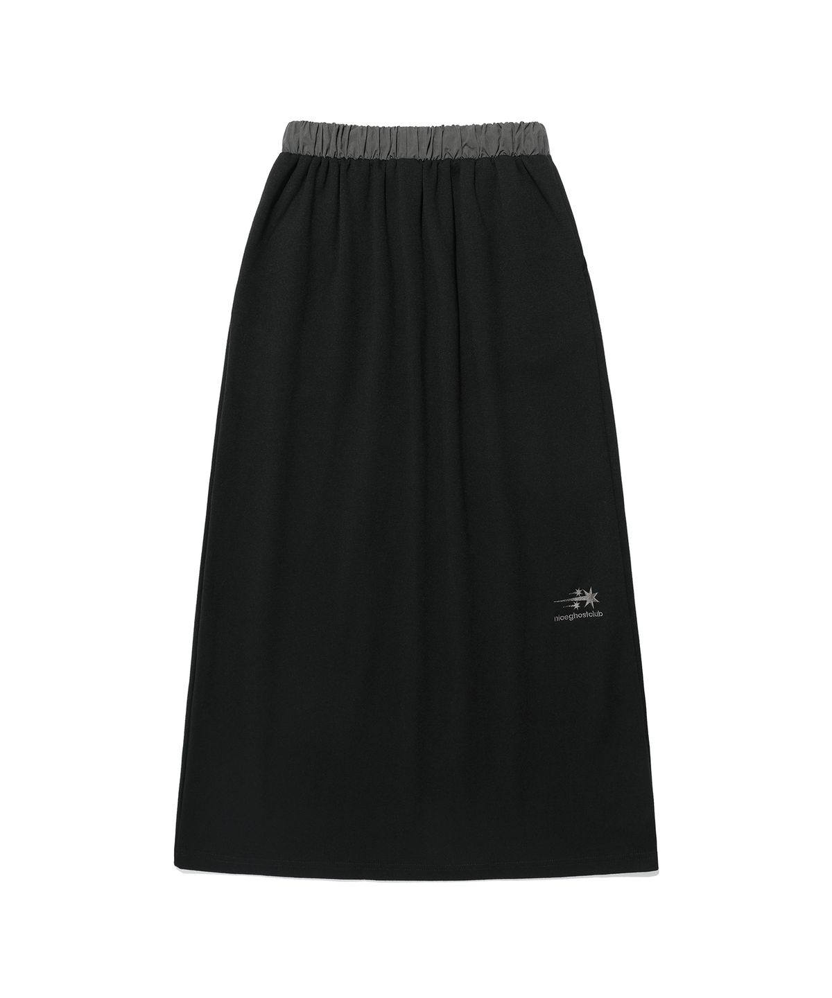 나이스고스트클럽(NICEGHOSTCLUB) BIG STAR LOGO SWEAT SKIRT_BLACK(NG2EFUPA90A)