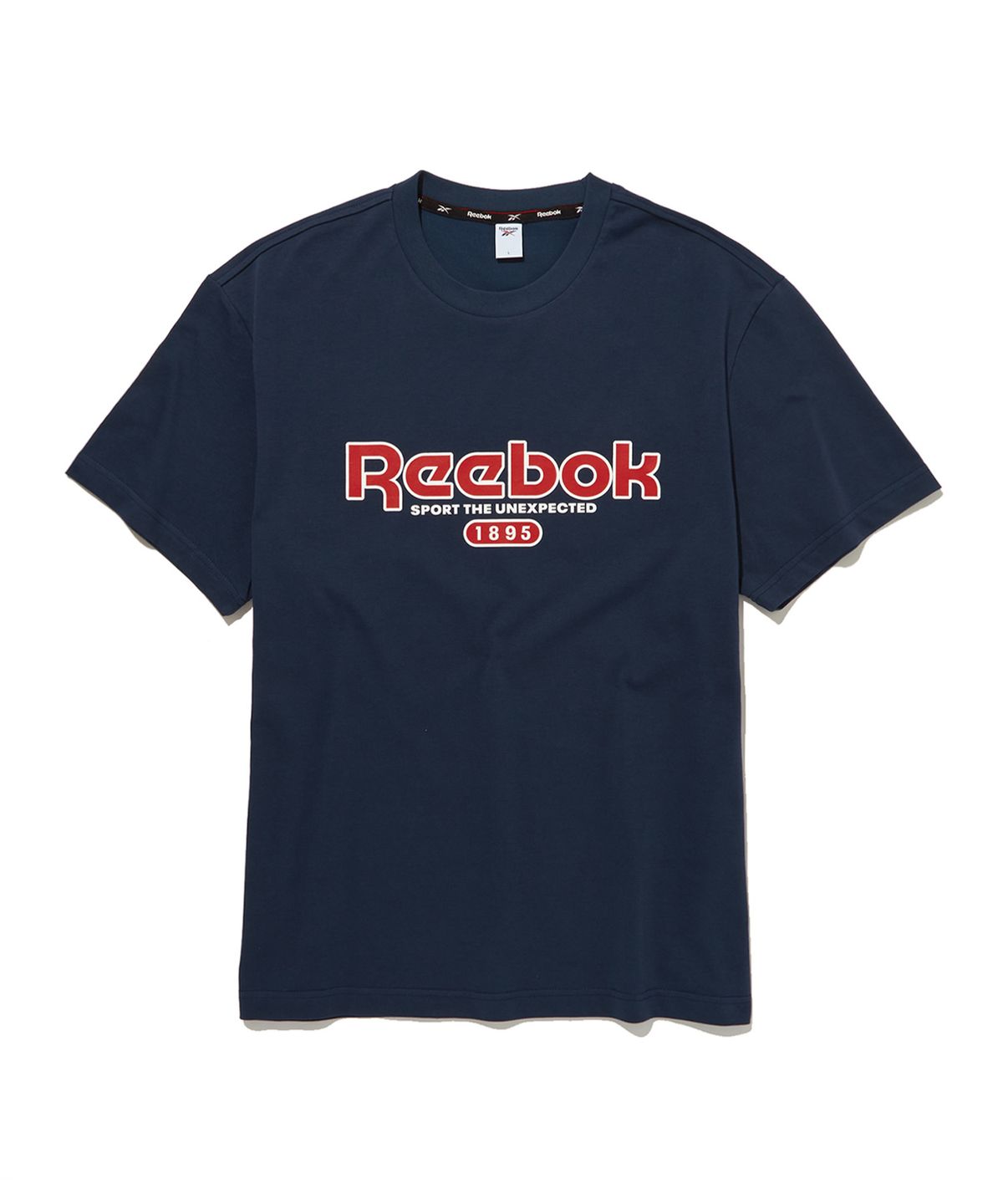 리복(REEBOK) 베이직 그래픽 티셔츠 - 네이비