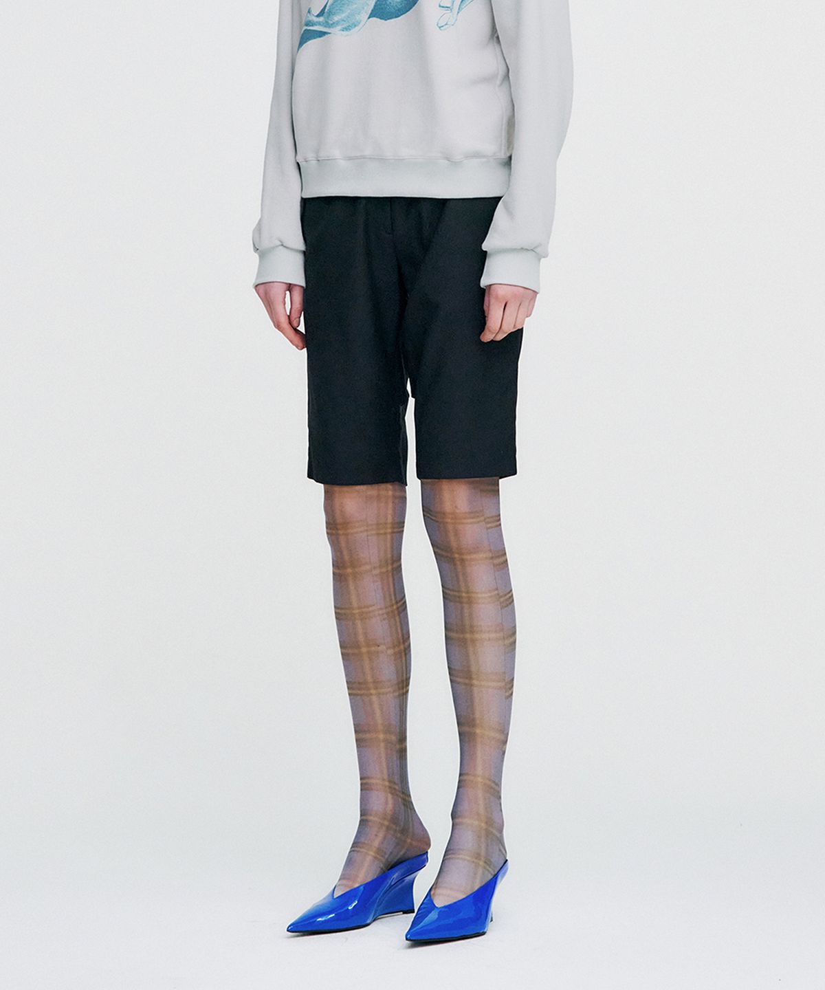 킴지수(KIMZISU) Plaid Check Stocking _ BLUE