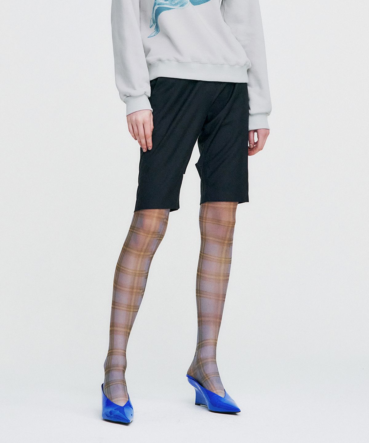 킴지수(KIMZISU) Plaid Check Stocking _ BLUE