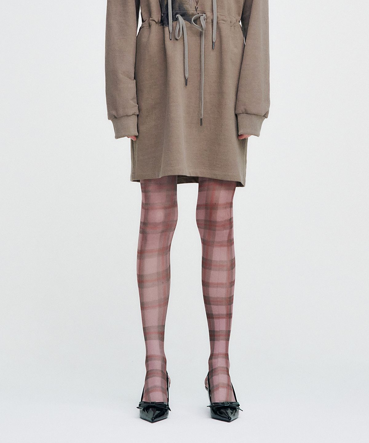 킴지수(KIMZISU) Plaid Check Stocking _ PINK