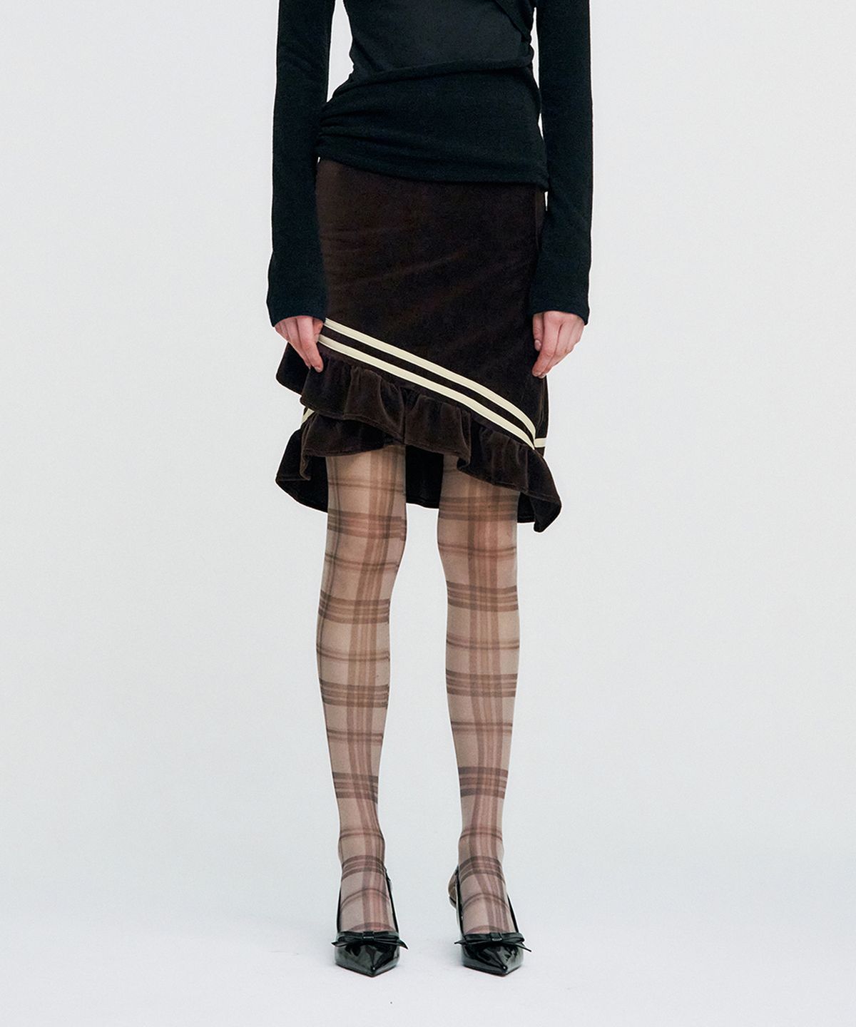 킴지수(KIMZISU) Plaid Check Stocking _ YELLOW